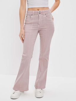 American Eagle - Women Purple Next Level Stretch Super High Rise Flare Jeans