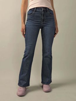American Eagle - Women Blue Next Level Stretch Super High Rise Flare Jeans