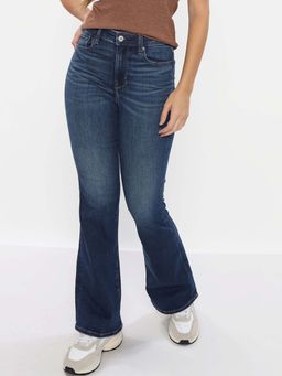 American Eagle - Women Indigo Next Level Stretch Super High Rise Flare Jeans