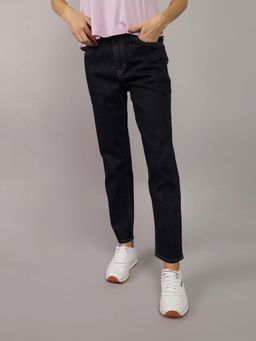 American Eagle - Women Black Super High Rise Ankle Straight Jeans