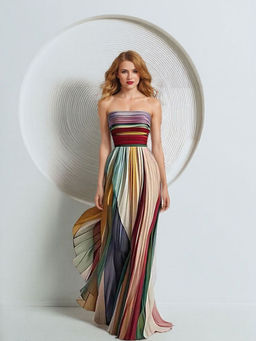 Outzidr - Multi Tube With Pleated Flared Maxi