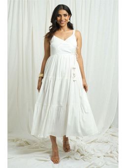 Cyan - White Layered Dress