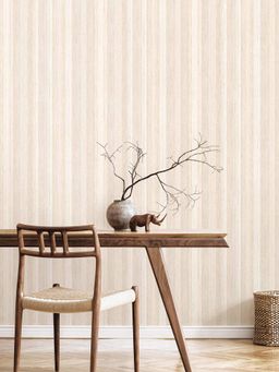 Excel - Wallpaper Raw Beige Silk Thread Stripes