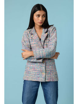 AROOP SHOP INDIA - Multi-Color Camille Tweed Blazer