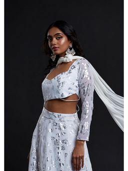 PHATAKAA - White Chandi Backless Blouse