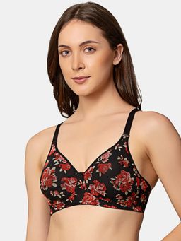 Triumph - Beauty-Full Printed Soft Padded Wirefree Detachable Strap Seamless T-Shirt Bra - Black