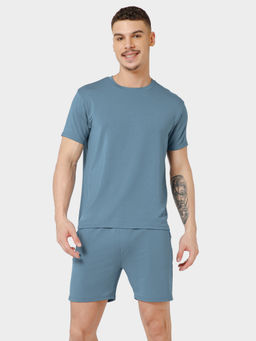Bummer - Men Blue Soft Micro Modal Slim Fit T-Shirt