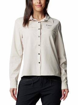 Columbia - Womens Beige Omni-Shade Summit Valley Long Sleeve Shirt