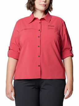 Columbia - Womens Red Omni-Shade Summit Valley Long Sleeve Shirt