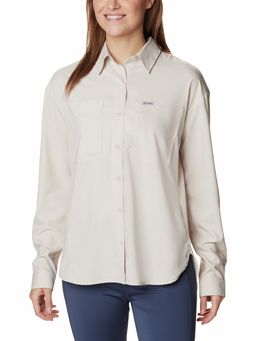 Columbia - Womens Beige Omni-Shade Silver Ridge Utility Long Sleeve Shirt