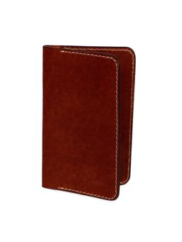Aditi Wasan - Genuine Leather Two-Tone Brown Cardholder