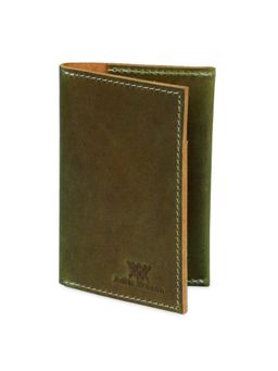 Aditi Wasan - Genuine Leather Two-Tone Green Cardholder