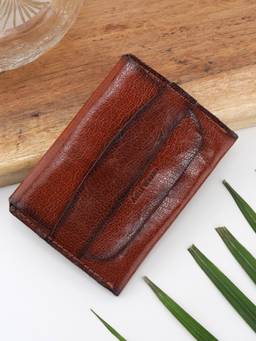 Aditi Wasan - Two Tone Brown Patina Finish Cardholder