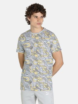 Puma - X1der Aop Mens Yellow T-shirt