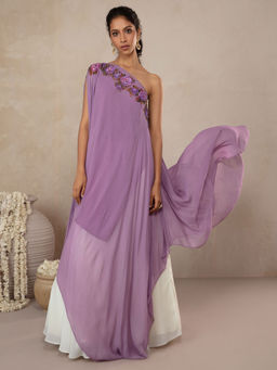Gajra Gang - Phoolish Lilac One Shoulder Tunic