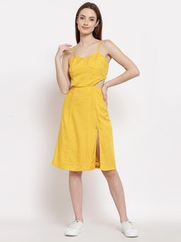 Ayrolane - Mustard Cut Out Back Dress