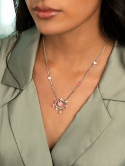 Shaya by CaratLane - 925 Silver Shaya by CaratLane For The Love of New Adventures Heart Necklace In Oxidized