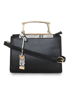 ESBEDA - Black Color Mini Metal Handle Handbag for Women