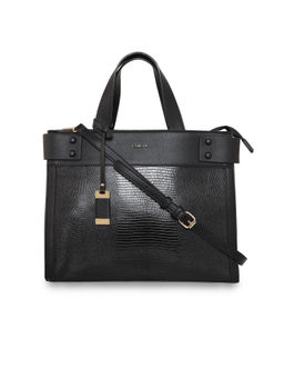 ESBEDA - Black Color Croco Textured Handbag for Women