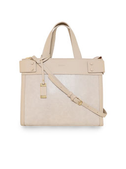 ESBEDA - Beige Color Croco Textured Handbag for Women