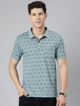 Classic Polo - Mens Sea Green Collar Neck Polo T-Shirt