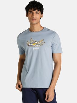 Puma - Sneaker Graphic Men Blue T-shirt