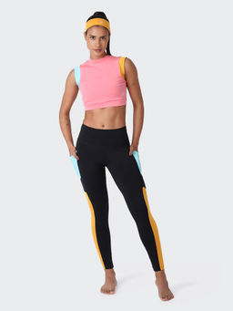 Kica - Set: High Neck Crop Top & High Waisted Leggings in SKN fabric