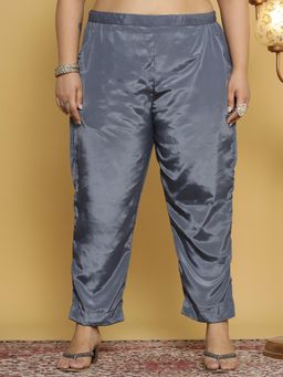 LetsDressUp - Grey Solid Regular Pant