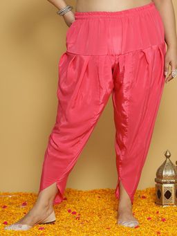 LetsDressUp - Pink Solid Regular Salwar