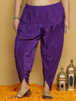 LetsDressUp - Purple Solid Regular Dhoti