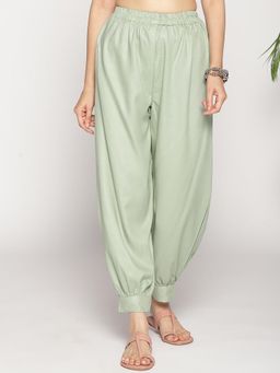 LetsDressUp - Green Solid Regular Salwar