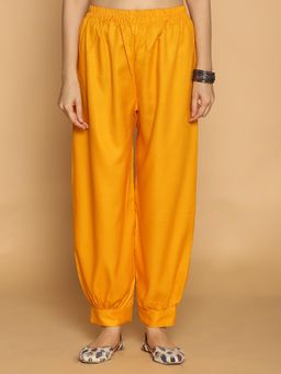 LetsDressUp - Mustard Solid Regular Salwar