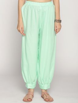 LetsDressUp - Green Solid Regular Salwar