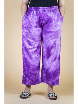 LetsDressUp - Purple Tie & Dye Regular Palazzo