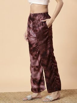 LetsDressUp - Brown Tie & Dye Regular Palazzo