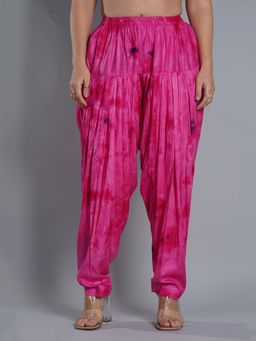 LetsDressUp - Magenta Tie & Dye Regular Salwar