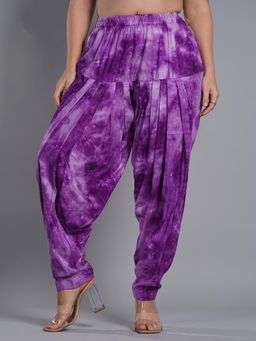 LetsDressUp - Purple Tie & Dye Regular Salwar