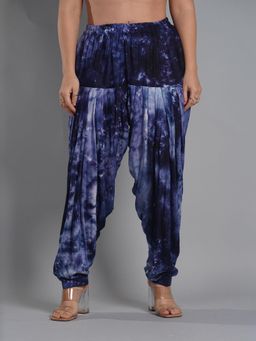 LetsDressUp - Navy Blue Tie & Dye Regular Salwar