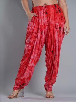 LetsDressUp - Red Tie & Dye Regular Salwar