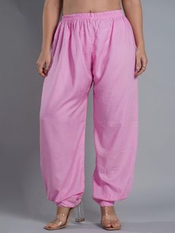 LetsDressUp - Pink Solid Regular Salwar