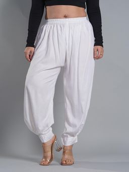 LetsDressUp - White Solid Regular Salwar