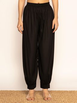 LetsDressUp - Black Solid Regular Salwar