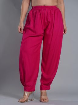 LetsDressUp - Magenta Solid Regular Salwar