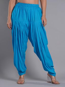 LetsDressUp - Turquoise Solid Regular Salwar