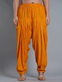 LetsDressUp - Mustard Solid Regular Salwar