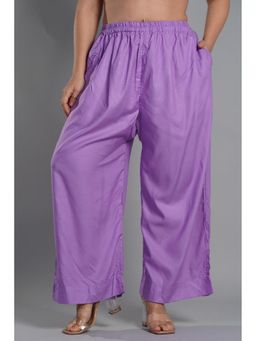 LetsDressUp - Lavender Solid Regular Palazzo