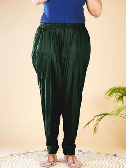 LetsDressUp - Green Solid Regular Salwar