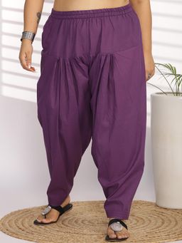LetsDressUp - Purple Solid Regular Salwar