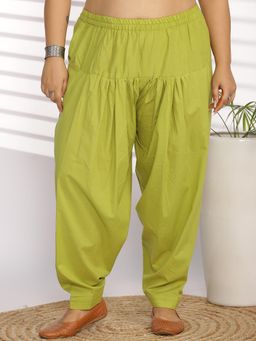 LetsDressUp - Green Solid Regular Salwar