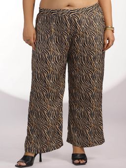 LetsDressUp - Multi-Color Animal Print Regular Palazzo